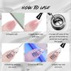 U-Shinein 2x12ml Metallic Mirror Painting Gel Nail Polish, Ultra Mirror Silver & Gold Metal Painted Drawing Gel with Build in Thin Brush, Chrome Gel Polish Nail Art Gel Liner Soak Off DIY Nail Art