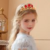 TOBATOBA Red Crown Red Tiara for Women Girls Queen of Hearts Costume Crowns for Women Princess Tiara Crown Headband Women Halloween Costume Cosplay Birthday Wedding Hair Accessories
