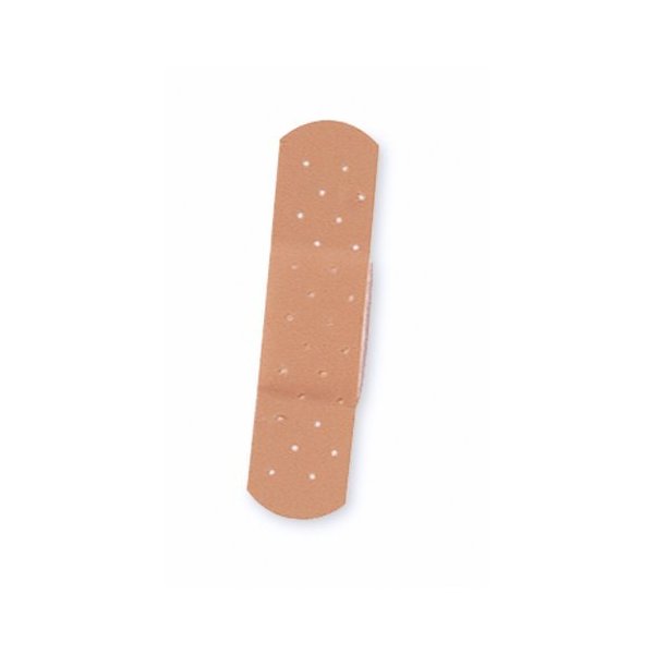 CURAD Plastic Adhesive Bandages 3/8" x 1.5", Not Made from Natural Rubber Latex, Box of 100