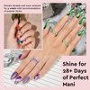 MEFA 35 Pcs Gel Nail Polish Set, 32 Colors All Seasons Collection Gel Nail Polish Kit with Base Coat No Wipe Glossy&Matte Top Coat Blue Red Pink Nail Art Manicure DIY Salon Home Gifts for Women Girls