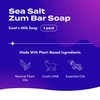Zum Bar Goat's Milk Soap - Sea Salt - 3 oz (3 Pack)