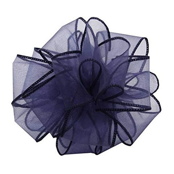 Berwick Offray ISS-040-50-NAN Navy Wired Edge Ribbon