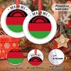 DOREENABE Vegan Truffle Pizza Christmas Ornaments Personalized Christmas Ornaments 2023 Cute Food Ornaments for Christmas Trees Hanging Ornaments Holiday Christmas Keepsake New Year Gifts, 3 Inch