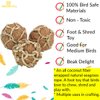 Bonka Bird Toys 1276 (Pk3) Coconut Fiber Balls 3", Parrot Foot Talon Chew Forage Cage Toy, Amazon, African Grey, Pionus, and Similar