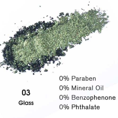 UCANBE Glass Single Eyeshadow Palette, Highly Pigmented Glitter Eye Shadow Powder, Professional Long-Lasting Waterproof Makeup Palette