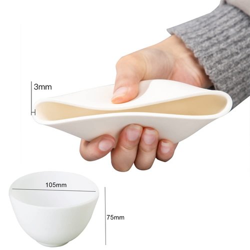 DIY Facial Mask Mixing Bowl Set 5 in 1 DIY Face Mask Mixing Bowl Set with Soft Silicone Face Mask Bowl Brushes Stick Spatula Powder Measuring Cup for DIY SPA Clay Mask