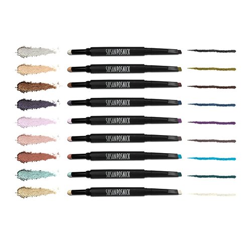 Susan Posnick, COLOREYEDEFINE (Tourmaline/Aquamarine) - Natural Eye Makeup: 4 in 1 Eyeliner, Liner As Shadow, Eye Shadow, Brow Wand/USA