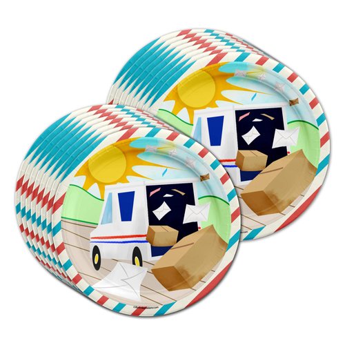 Mailman Birthday Party Supplies Set Plates Napkins Cups Tableware Kit for 16