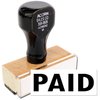 Office Stamp - Premium Wood Handle Paid Rubber Stamp, Ideal for Accounting Clerks - Durable, 1/2 x 1-1/2 Stamp - Ideal for Efficient Document Management and Office Organization, Easy to Use