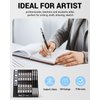 Nicpro 2mm Metal Mechanical Pencil Set with Case, 3PCS Lead Pencil Holder 2.0 mm with 144PCS Lead Refills (4H 2H HB 2B 4B 6B Color), Eraser, Sharpener for Drafting Writing Drawing Sketching