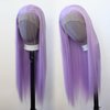 zigzag hair Light Purple Wig Long Straight Light Purple Lavender Synthetic Lace Front Wigs Pre Plucked with Natural Hairline for Fashion Women Heat Resistant Glueless Synthetic Lace Wig (Light Purple)