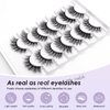 Doladaes False Eyelashes Mink Lashes Fluffy, Wispy Lashes Natural, Fluffy Lashes Wispy, Natural Fake Lashes, Eye Lashes Pack Natural Lash Strips 7 Pairs