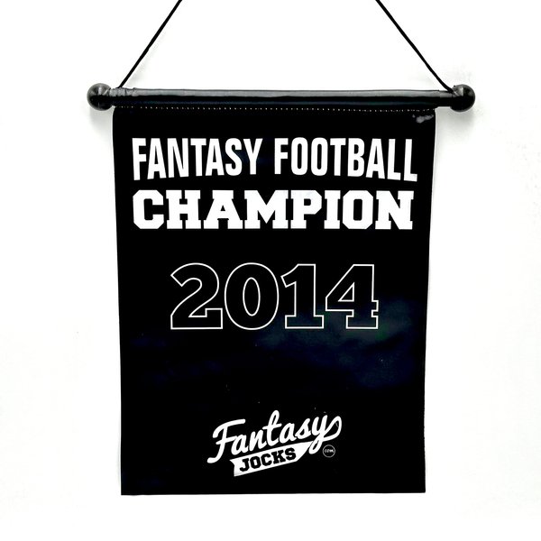 FANTASYJOCKS Fantasy Football Championship Trophy Banner 9" x 12" (2014)