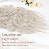 REECHO Hair Extensions, 4PCS Clip in Hair Extensions HE001 Natural Soft Synthetic Hairpieces for Women, Platium Blonde