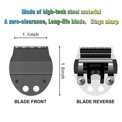 T-Blade Replacement,Trimmer Blade Compatible with oster Finisher Trimmer Model 59 and T-Finisher Trimmer Blades,Wide (Black)