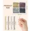 MORGLES Bobby Pins, 240pcs Wave Hair Pins for Styling, 2 Inch Bobby Pins Bulk with A Storage Box, Decorative Hair Pins for Buns(Brown Black Blonde Silver)
