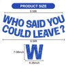 BEISHIDA Blue Who Said You Could Leave Banner,Pre-Strung Glitter retirement party Decoration, going away party Sign Garland, Farewell Party Supplies, graduation banner (No DIY）
