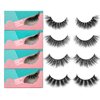 SY LASHES 16mm 3D Raal Mink Lashes Natural Look False Eyelashes Wispy Short Eye Lashes Fluffy Soft Reusable Luxury Volume 5D Fake Eyelashes (Angel, 4 pairs)