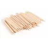 100PCS 75mm (3in) Cuticle Orange Wood Nail Sticks Pusher Manicure Pedicure Nail Remover Tool, Wooden Cuticle Pusher - Disposable Set Useful for Home & Salon -Won't Break Easily - Skin Safe - Beauty