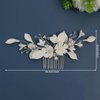 100% Handmade Soft Polymer Clay Flower Wedding Hair Combs Classical Crystal Pearl Wedding Hair Accessories Silver Bridal Hair Comb Jewelry