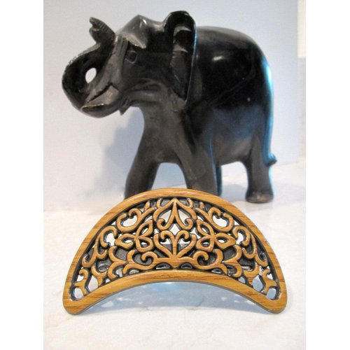 Generic Faux wooden arc hair clamp clip barrette