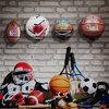 S SUCHEK Basketball Holder Wall Mount, Ball Holder Wall Mount, Ball Display Wall Storage for Basketball, Soccer Ball, Volleyball, Football, Rugby(4 Pieces, Black)