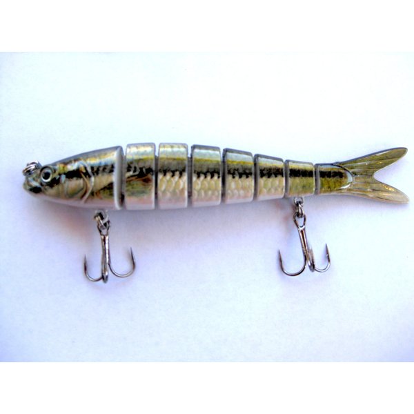 5.5" Multi Jointed Section Segmented Fishing Lure Bass Trout Swimbait Crank Topwater - LM Bass