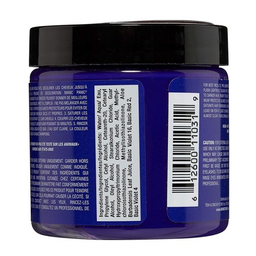 Manic Panic Ultra Violet Hair Dye – Classic High Voltage - (2PK) Semi Permanent Hair Color - Cool, Blue Toned Violet Shade - Vegan, PPD & Ammonia-Free - For Coloring Hair on Women & Men