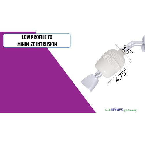 New Wave Enviro Shower Filter System with Aromatherapy Ring (Premium), White (796515300727)