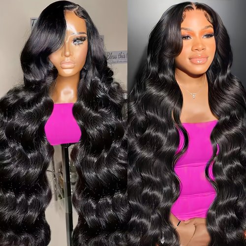 13x6 Body Wave Lace Front Wigs Human Hair Pre Plucked Lace Front Wig Human Hair 180% Density Glueless Wig Human Hair 13x6 Frontal Wig Body Wave Human Hair Wigs for Women HD Lace Front Wigs 18 Inch
