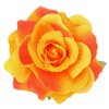 Frcolor Artificial Big Rose Flower Hairpin Hair Clips Flower Brooch for Women Party (Orange)