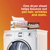 Bouce Bounce Pet Hair and Lint Guard Mega Dryer Sheets for Laundry, Fabric Softener with 3X Pet Hair Fighters, Unscented, Hypoallergenic, 120 Count