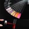 Beuniar Nail Swatch Sticks with Ring for Nail Polish Color Display Board Art Supplies Practice Samples with Number Stickers (100pcs clear)