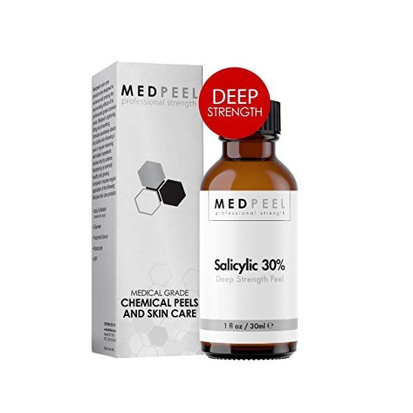 MedPeel Salicylic Acid 30% Essential Peel Kit, Includes Peel, Prep, Neutralizer, Deep Strength Professional Grade Chemical Face Peel for all Skin Tones, 1oz/30ml (Kit of 3)