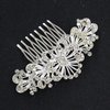 Brihasory Crystal Bride Wedding Hair Comb Rhinestone Bridal Hair Accessories Party Prom Head Pieces Flower Hair Sides Elegant Hair Clips for Women and Girls Bridesmaids Gifts
