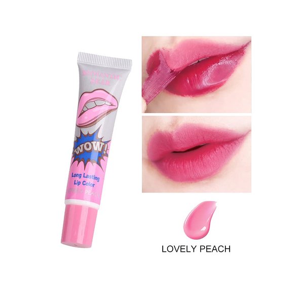Hydrating Lipstick, Lip Tint Pack Lipstick Long-lasting Moisturizing Lip Gloss Cosmetic Makeup Instantly Sexy Lips Lip Gloss(Cute peach)