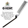 Kent KFM4 Anti-Static Hair Brush for Men - Folding Mini Hairbrush for Frizz-Free Styling and Daily Grooming, Made in England