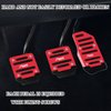 beypovk 3PCS Nonslip Car Pedal Pads, Auto/Manual Aluminum Alloy Gas Pedal Clutch Brake Pad Cover, Auto Universal Interior Accessories (Red)