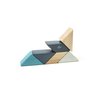6 Piece Tegu Pocket Pouch Prism Magnetic Wooden Block Set, Blues