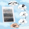 DIY Lash Extension Kit Lash Clusters Kit with 300Pcs Individual Lashes 5ml Clear Cluster Lash Glue Remover Lash Applicator for DIY Eyelash Extension at Home(20D+40D+50D-10-18Mix&Clear Glue)