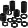 50 Pieces Beer Gaskets Beer Line Washer Keg Tap Line Washer Black Rubber Coupling Gasket for Beer Seal 1/8 Inch Thickness