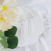 Wedding Hair Pins Silver Bridal Hair Pins for Women Girls Bridesmaids Rhinestone Hair Clip Pearl Crystal Jewelry Hair Pins Flower Bride Hair Pins Vintage Hair Accessories Bulk Leaf Hair Pins(6 Pieces)