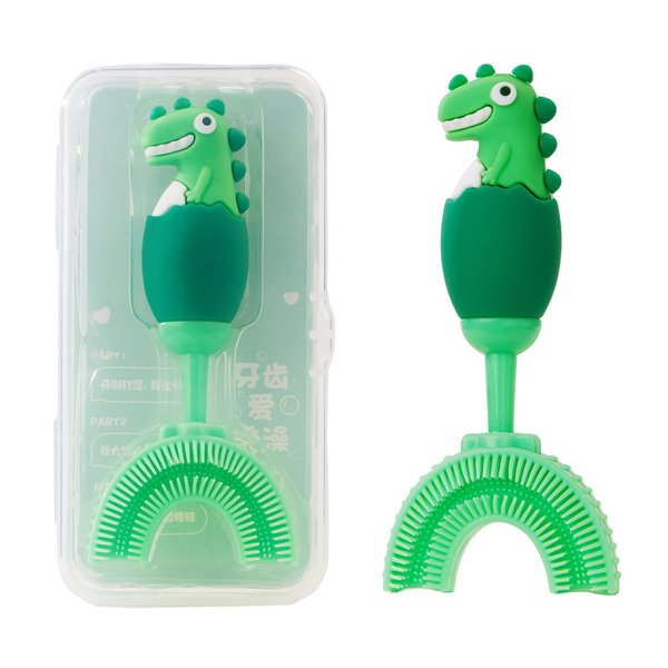 ZMRZ Toddler U-Shaped Toothbrush for Age 2-6 Years, Training Toothbrush, Food Grade Soft Silicone Brush Head, 360° Oral Teeth Cleaning Design for Kids, U-Shape Extra Soft Toothbrush for Children