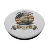 Land of the Free Since 1776 Patriotic US Flag Retro Sailboat PopSockets Adhesive PopGrip