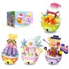 MEIEST 4 PCS Christmas Building Blocks Sets,Festival Bricks Tumbler Toys for Kids,Cute Xmas Gifts & Home Decor