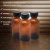 Onisavings Amber Glass Bottles 1 Oz (30 ml) Pack Of 12 Empty Refillable Bottles With Black Cap