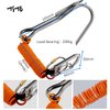 TiTo Titanium 1 Pcs Scuba Reef Hook, Scuba Diving Hook with Quick Release Buckle and Dive Spring Coil Lanyard Random Color (Double Hook)
