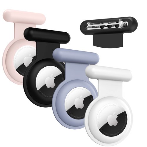 Apple Airtag Holder for Kids Hidden-4 Pack GPS Tracker Case,The Hidden Air Tags with pin is,sutable for Children, Elderly, Backpack,Luggage.