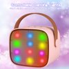 YLL Kids Karaoke Machine, Portable Bluetooth Speaker with Wireless Microphone, Christmas Kids Toys Gifts for Girls 4, 5, 6, 7, 8, 9, 10 +Year Old (Lightpink)