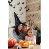 JYOUMI Halloween Witch Hat with Flower Feather Black Detachable Spider Witch Headband Hat Costume Accessories for Women Halloween Party Masquerade Cosplay Costumes